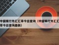 中国银行外汇汇率今日查询（中国银行外汇汇率今日查询最新）