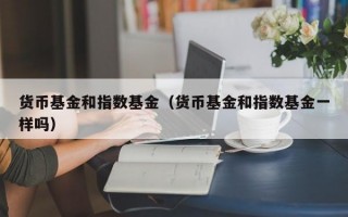 货币基金和指数基金（货币基金和指数基金一样吗）