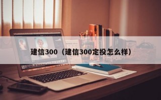 建信300（建信300定投怎么样）