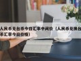 人民币兑台币今日汇率中间价（人民币兑换台币汇率今日价格）