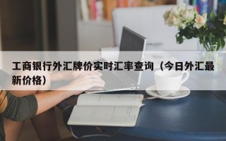 工商银行外汇牌价实时汇率查询（今日外汇最新价格）