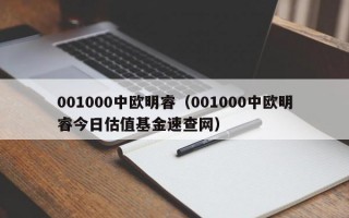 001000中欧明睿（001000中欧明睿今日估值基金速查网）