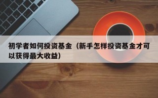 初学者如何投资基金（新手怎样投资基金才可以获得最大收益）