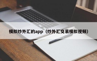 模拟炒外汇的app（炒外汇交易模拟视频）