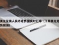 美元兑换人民币走势图实时汇率（下周美元走势预测）