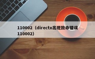 110002（directx出现致命错误110002）