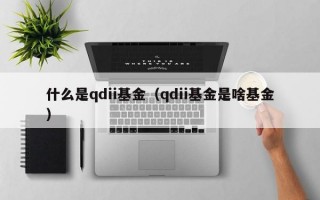 什么是qdii基金（qdii基金是啥基金）