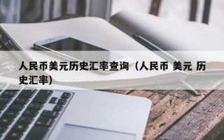 人民币美元历史汇率查询（人民币 美元 历史汇率）