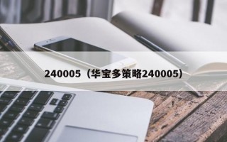 240005（华宝多策略240005）