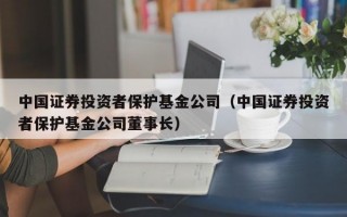 中国证券投资者保护基金公司（中国证券投资者保护基金公司董事长）