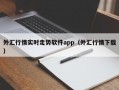 外汇行情实时走势软件app（外汇行情下载）