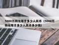 5000万韩元等于多少人民币（5000万韩元等于多少人民币多少钱）