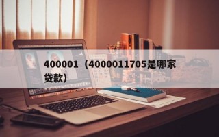 400001（4000011705是哪家贷款）