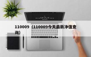 110009（110009今天最新净值查询）