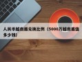 人民币越南盾兑换比例（5000万越南盾值多少钱）