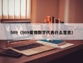 509（509爱情数字代表什么意思）