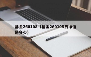 基金260108（基金260108日净值是多少）