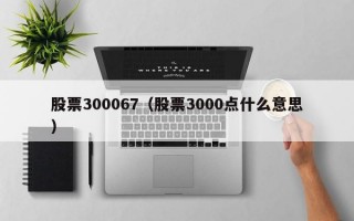 股票300067（股票3000点什么意思）