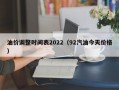 油价调整时间表2022（92汽油今天价格）