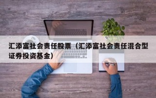 汇添富社会责任股票（汇添富社会责任混合型证券投资基金）