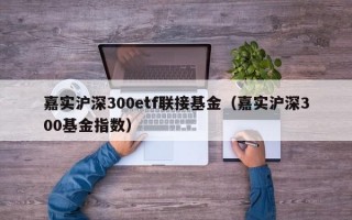 嘉实沪深300etf联接基金（嘉实沪深300基金指数）