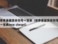 世界各国货币符号一览表（世界各国货币符号一览表new sheqei）