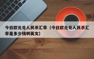 今日欧元兑人民币汇率（今日欧元兑人民币汇率是多少钱啊英文）