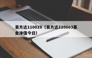 易方达110019（易方达110003基金净值今日）