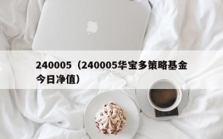 240005（240005华宝多策略基金今日净值）