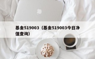 基金519003（基金519003今日净值查询）