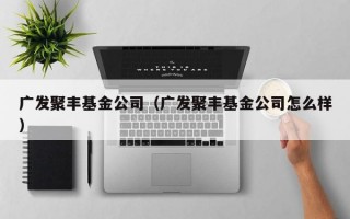 广发聚丰基金公司（广发聚丰基金公司怎么样）